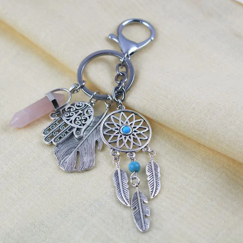 

Handmade Dream Catcher Keychain Home Decor Gift Wind Chimes Key Ring Car Pendant Wall Hanging Decoration Gift Room Decor