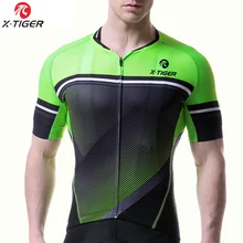 X-TIGER-Camiseta de ciclismo para hombre, ropa de secado rápido, transpirable, de manga corta, antideslizante, para bicicleta de montaña, de verano