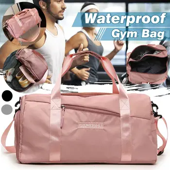 

Men Women Gym Bags Sport Fitness Bag Waterproof Nylon Gym Bags with Shoes Compartment Outdoor Travel Duffels Bolsa Sac De Sport