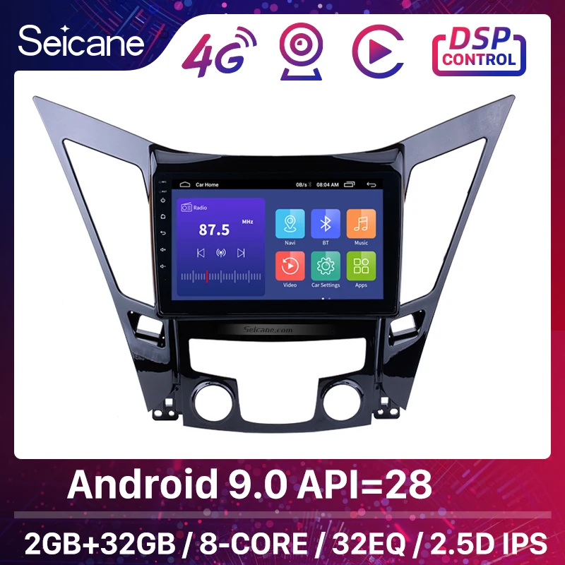 Seicane 9 &quotAndroid 0 RAM 2GB головное устройство GPS автомобильное радио для 2011 -2015 HYUNDAI Sonata i40