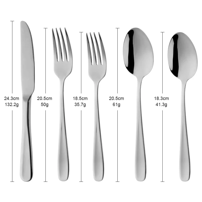 24 шт градиентный 304 из нержавеющей стали волшебный красный набор посуды набор вилок нож из нержавеющей стали столовое серебро набор домашней посуды - Цвет: B6