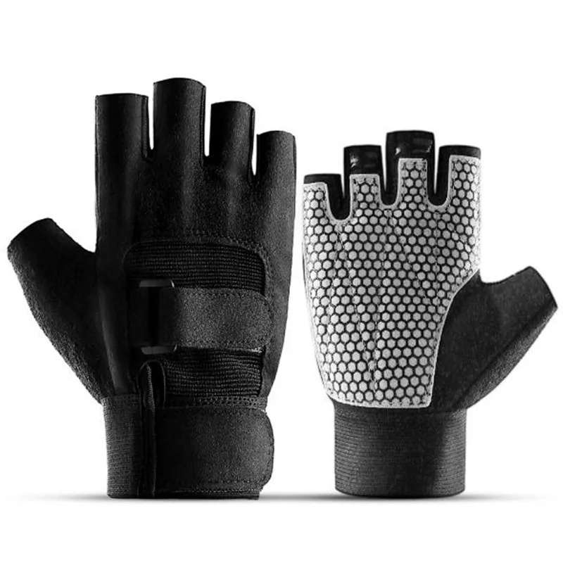 

Sports Gloves Kyncilor A0068 Unisex Half Finger Weightlifting Golves Non-slip Wear-resistant Gym Cycling Gloves