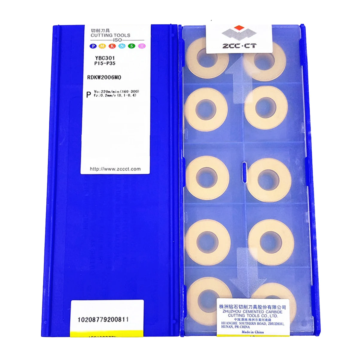 

ZCC.CT RDKW2006MO YBC301 карбидные вставки 10 шт.
