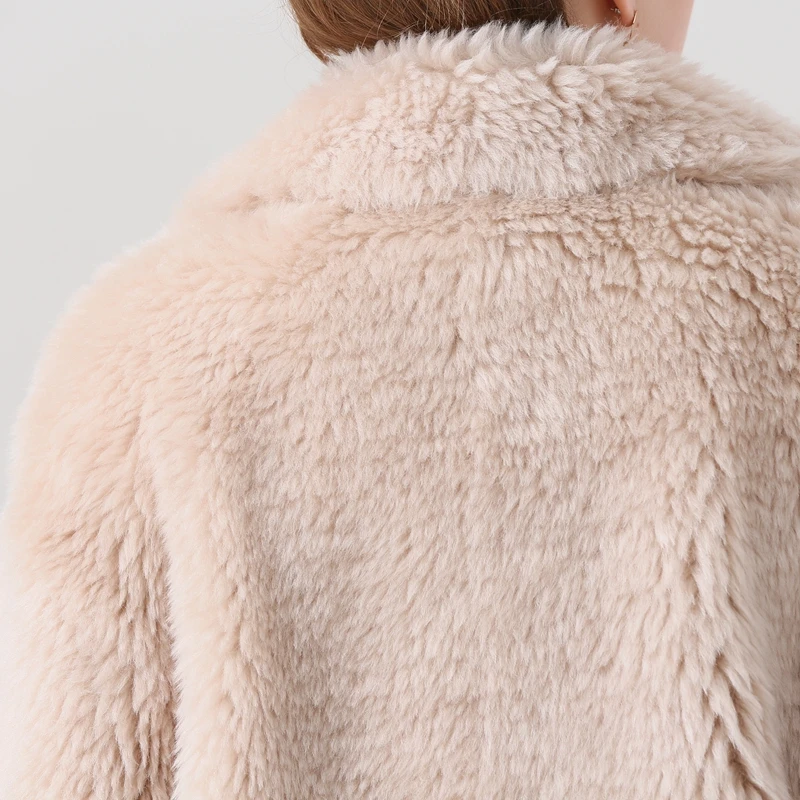 QIUCHEN PJ19038 Новое поступление Женская зимняя куртка из натурального овечьего меха горячая Распродажа женское длинное пальто