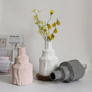 

Morandi Nordic Ins Ornament Craft Modern Irregular Simple Flower Vase Living Room Vases For Decoration Desktop Ceramic Vase Home