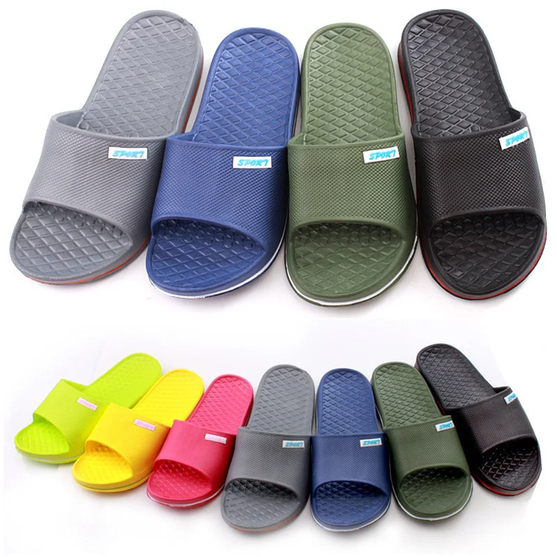 New EVA Household Slippers Men's Indoor Flip Flops Lovers' Anti Slip Thick Bottom Slippers Summer Women Home Flat Shoes WSL1000 6