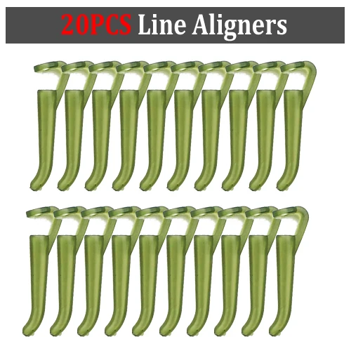 20PCS Line Aligners 20 шт. комплект рыболовных принадлежностей для ловли карпа микро-кольцевой поворотный разъем D Rig Line Aligner ассортимент рыболовных снастей для ловли карпа - Цвет: 20PCS Line Aligners