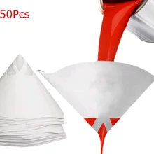

50Pcs Filters Purifying Cup Nylon Conical Paper 100 Mesh Paint Strainers Nylon Mesh Uniform Filtration For Car Paint Accessories