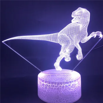 

Alarm Clock Base Tyrannosaurus Rex The Dinosaur Atmosphere Bright Base LED Night Light Bedroom Kids Gift