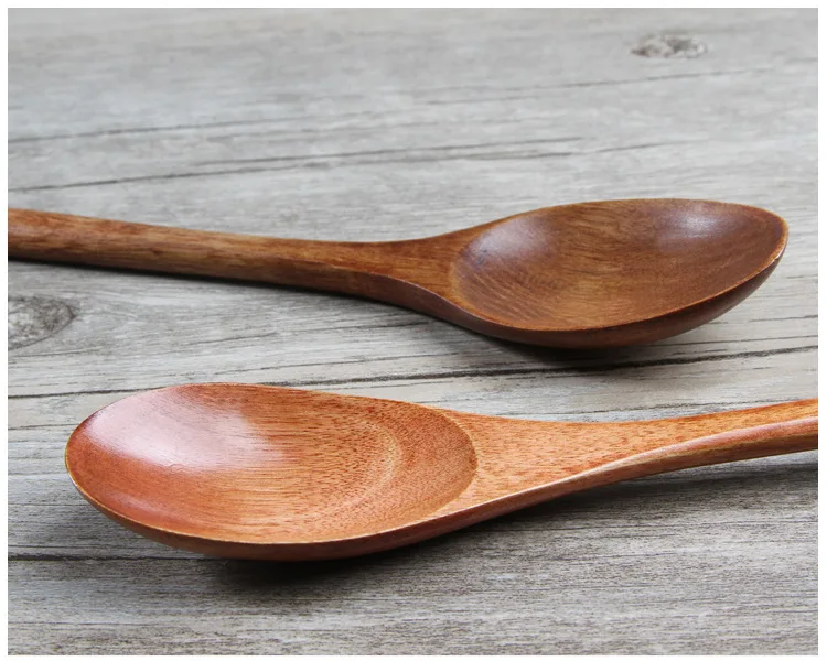 20 Cm Logs Spoon Environmentally Friendly Old Paint Edible Spoon Household Wood Spoon Practical Ladel Can Carve Writing Customiz
