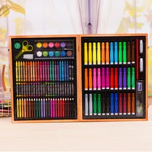 150 шт./компл. школьных принадлежностей окраска канцелярские принадлежности карандаши для рисования деревянная коробка подарка Искусство Дети воды Цвет ручка