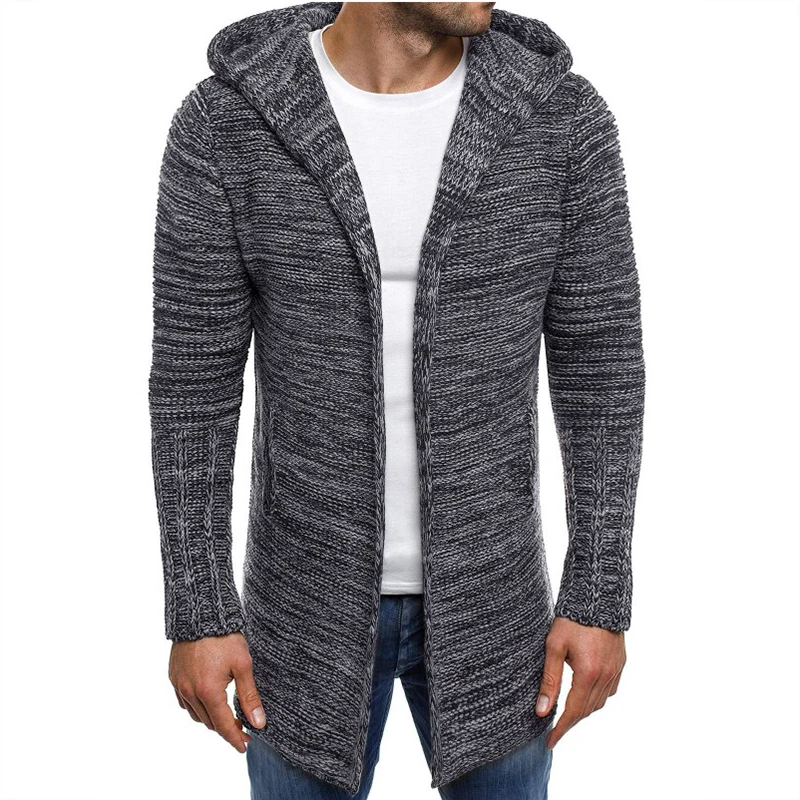New arrival mens fashion sweater casual cardigan men winter hooded neck solid color quality knitted brand male sweaters New arrival mens fashion sweater casual cardigan men winter hooded neck solid color quality knitted brand male sweaters