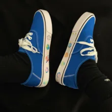 Женская парусиновая обувь с принтом земли; цвет Индиго, синий; модные кроссовки на шнуровке для студентов; кроссовки; обувь для скейтборда