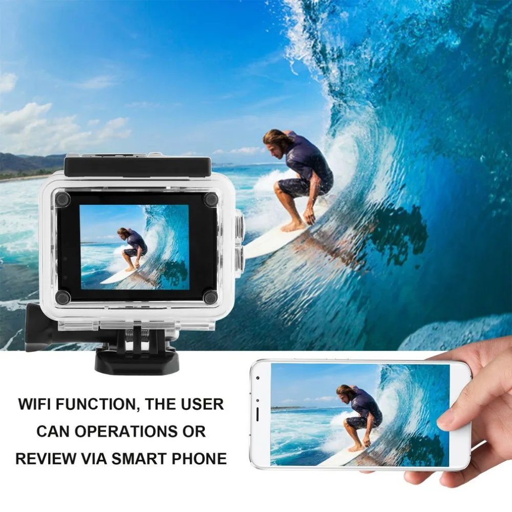 SJ60 Водонепроницаемая " lcd 4K Wifi HD 1080P Ультра Спортивная экшн-камера DVR Cam видеокамера HDMI 32GB 170 градусов HD широкоугольный