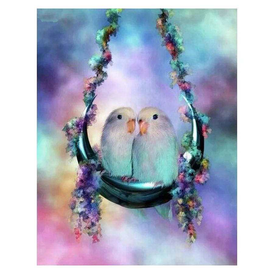 

Full Square Diamond Painting Couple birds pattern DIY 5D Diamond Embroidery Diamond Mosaic Cross Stitch New Year Gift YG1439
