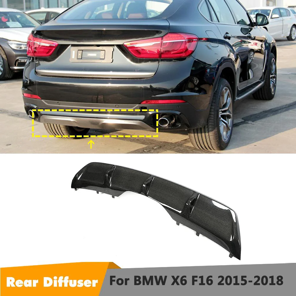 X6 F16 задний диффузор спойлер для BMW стандартный бампер губ 2015 2016 2017 2018 комплект