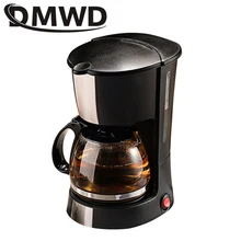 DMWD Автоматическая электрическая Эспрессо кофеварка кафе капельная американская кофе машина латте Бытовая мини чайник из нержавеющей стали 0.7л
