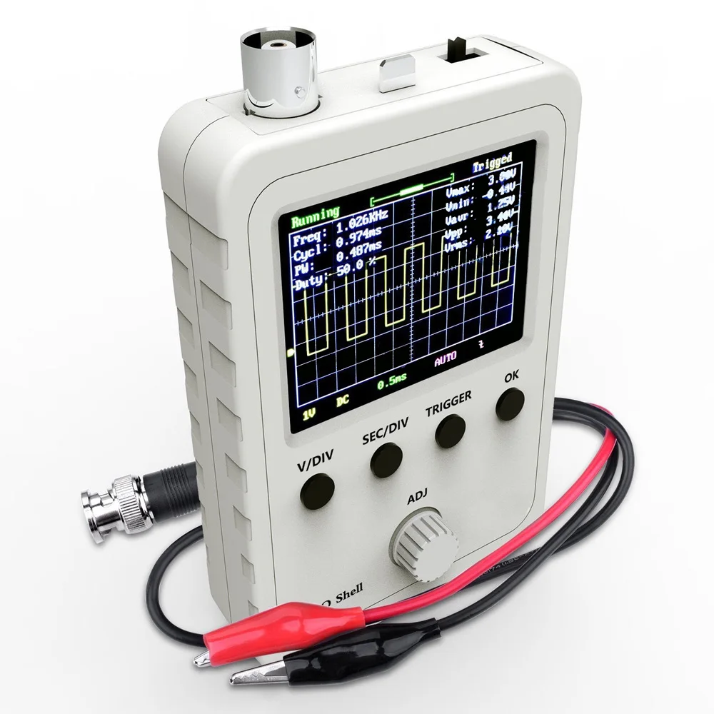 

Fully Welded Oscilloscope Assembled With Case Test Clip +Probe 2.4" LCD Display DSO150 Stock Latest Gift