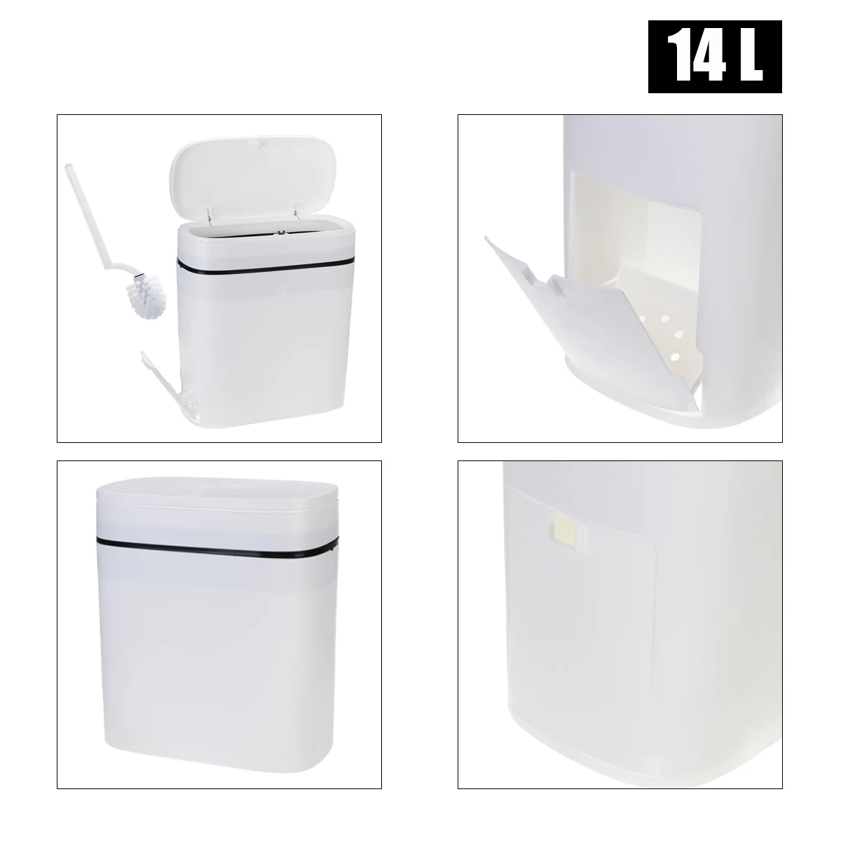 Poubelle multifonction de grande capacité 12L/14L, stockage de cuisine,  toilettes, désodorisant, ensemble d'accessoires de salle de bains -  AliExpress