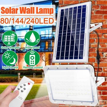 

300W Solar Lights Outdoor Solar Security Flood Light with Remote Waterproof Solar Wall Lights for Yard Garden Garage Patio Porch