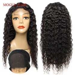 4x4 Lace Closure Remy Human Hair Wigs Water Wave 12-28 inch Natural Black Color 150% 180% Density Mogul Hair