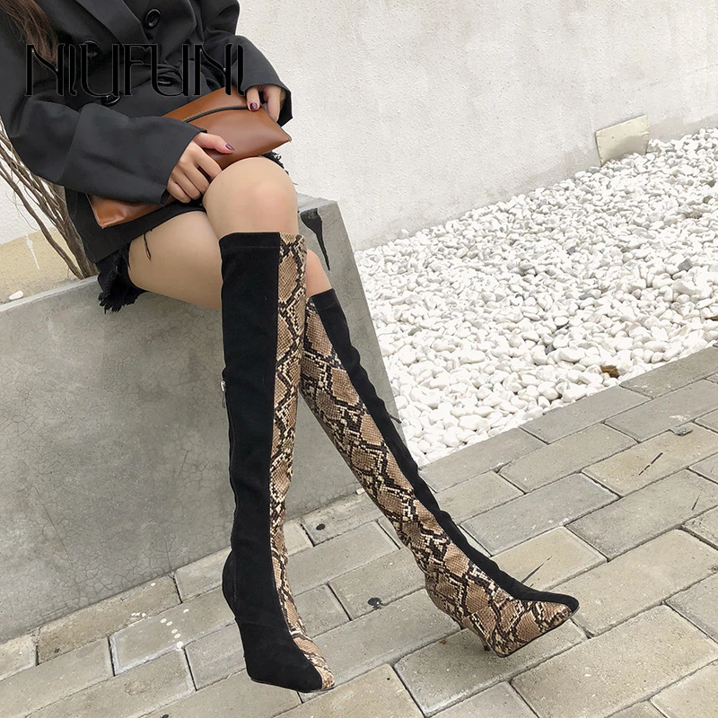 snake calf boots