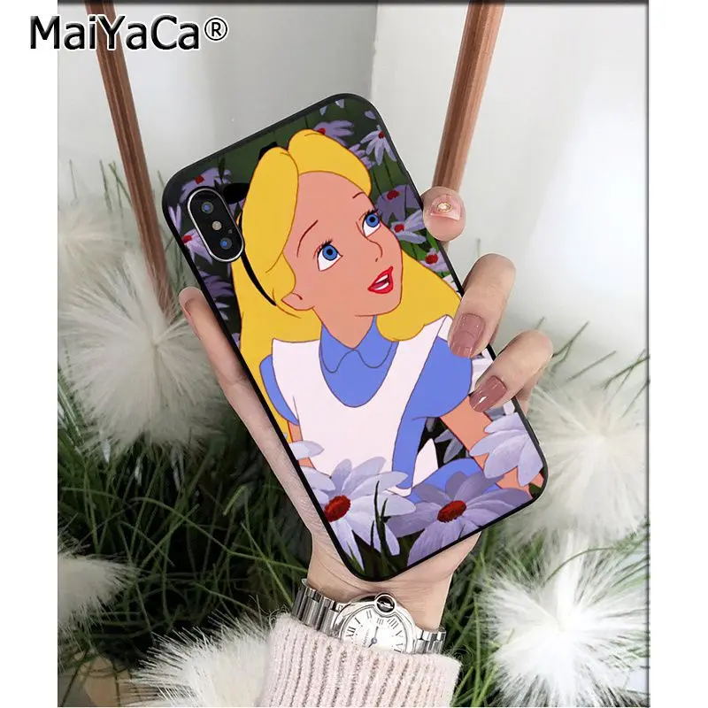 Мягкий силиконовый чехол для телефона MaiYaCa Alice in Wonderland Cheshire Cat из ТПУ для iPhone 8 7 6 6S Plus X XS MAX 5 5S SE XR Mobile Cover - Цвет: A7