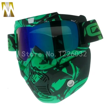 

Man /Woman Bike Mask Motorcycle Face Mask Goggles Motocross Motor Open Face Detachable Goggle Helmets Vintage Motorbike Glasses