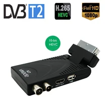 Mais novo dvb t2 h265/hevc suporte 10bit youtube meecast usb wifi completo compatível com dvb t h264 scart/saída hdtv