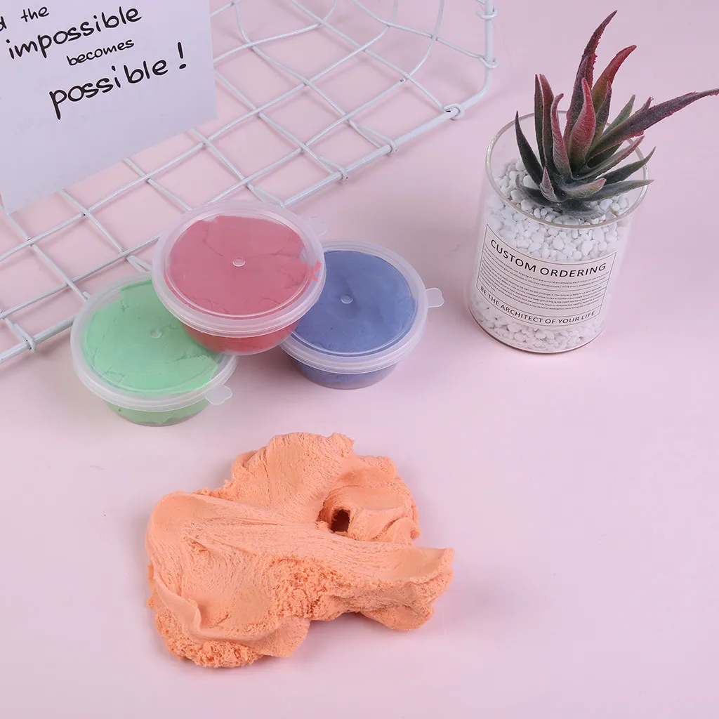 new DIY Cotton Candy Cloud Slime Soft Non-Sticky Sand Mud Toy slime charms decompressed cloud mud #B