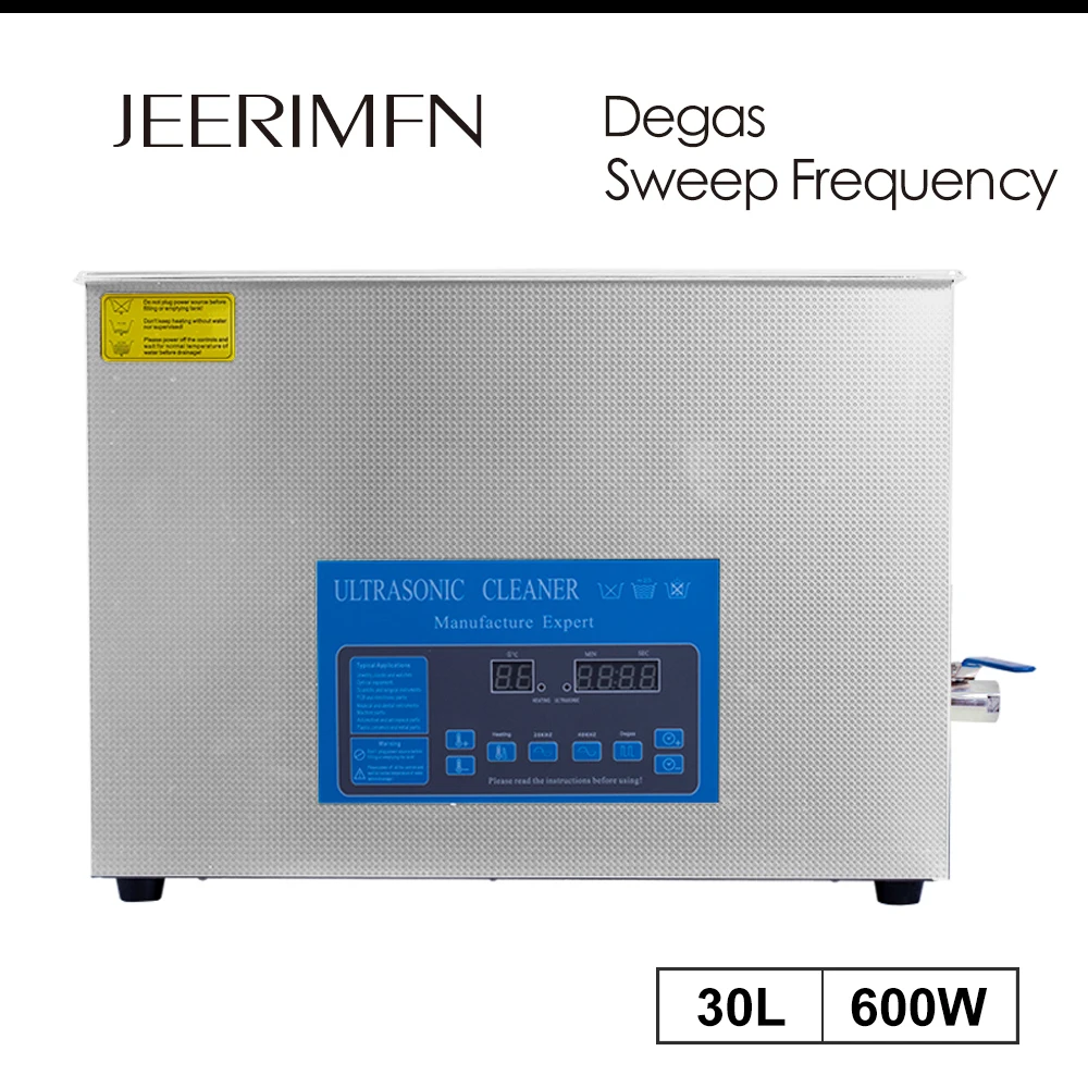 Degassing Ultrasonic Cleaner 30l Heated Gun Metal Brass Aluminum Parts