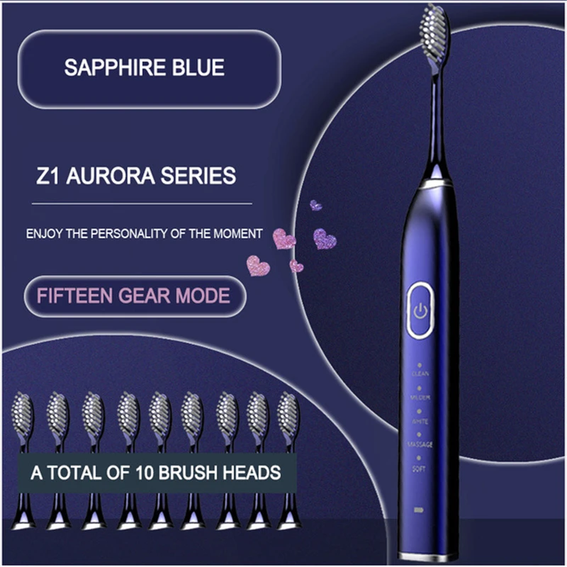 VIP Ultrasonic Sonic Electric Toothbrush 10 Mode USB Rechargeable Electronic Tooth Brush Waterproof Teeth Whitening Dental Brush VIP Ultrasonic Sonic Electric Toothbrush 10 Mode USB Rechargeable Electronic Tooth Brush Waterproof Teeth Whitening Dental Brush