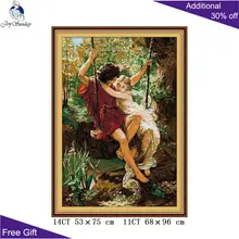 Joy Sunday романтическая пара вышивка крестиком домашний декор R198 14CT