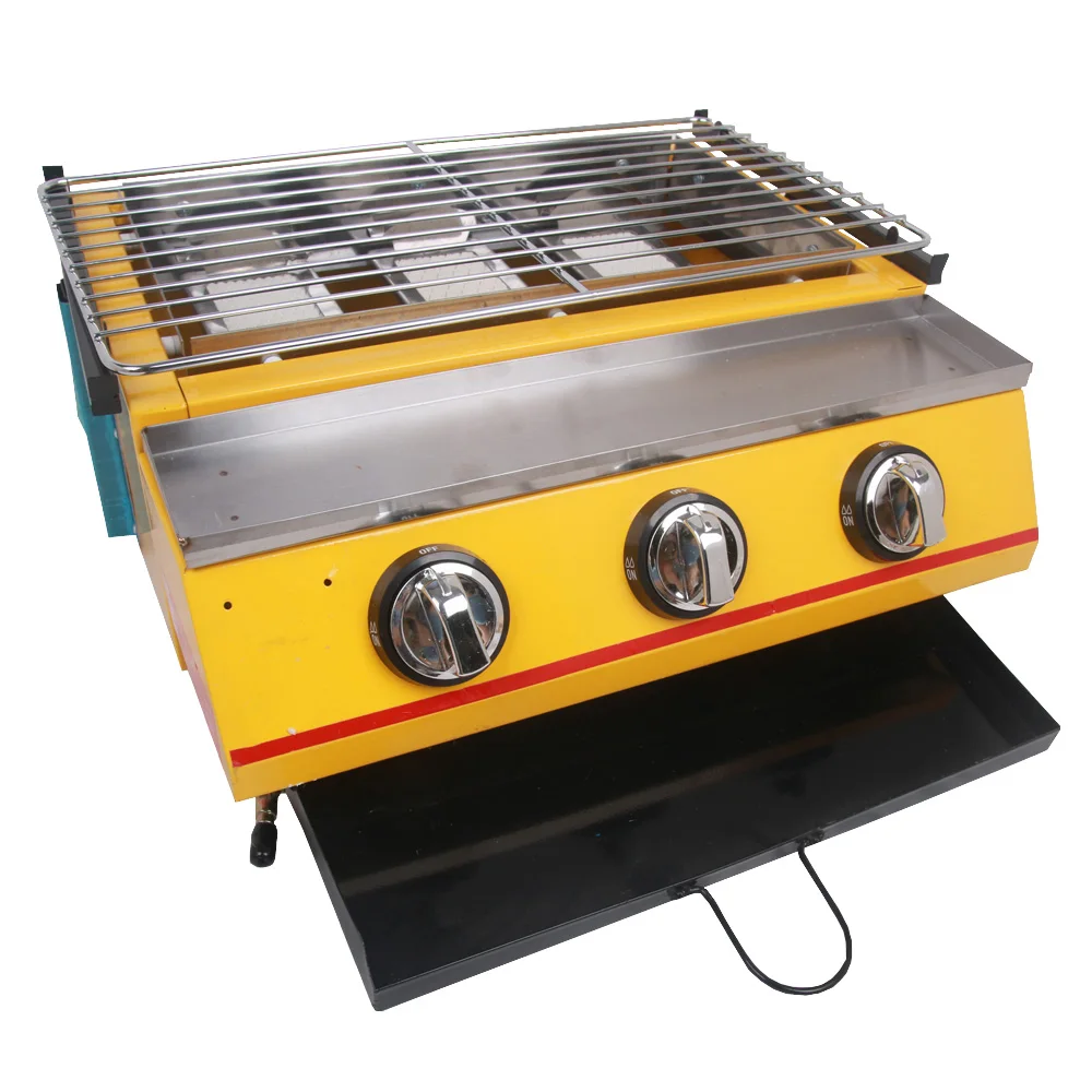 Черрасейра газовый барбекю гриль 3 горелки плита регулируемая высота