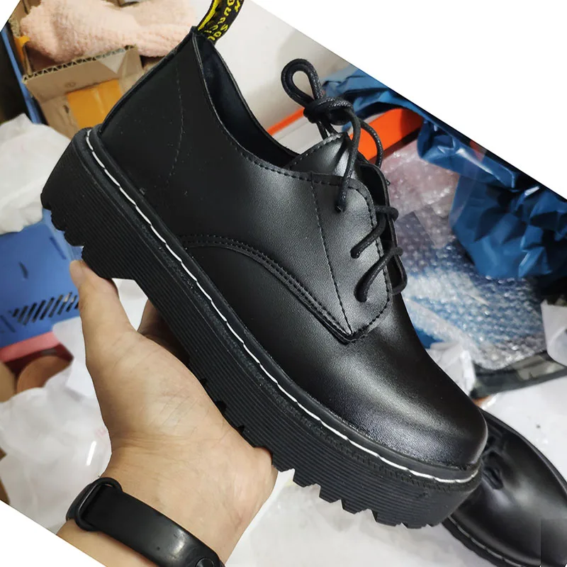 Zapatos derby informales con cordones para mujer, calzado de vestir con  plataforma y punta redonda, para ocio, caminar, trabajo al aire libre,  oxford|women shoes lace|women shoes lace upround toe - AliExpress