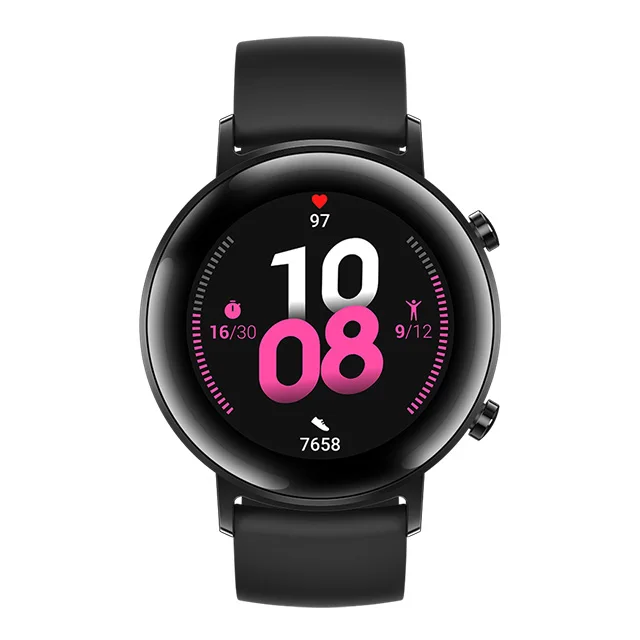 Huawei Watch GT 2 GT2, умные часы, Bluetooth 5,1, умные часы, кислород крови, 7 дней, телефонные звонки, трекер сердечного ритма для Android iOS - Цвет: 42mm Black