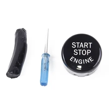 

Black Start Stop Engine Button Switch Cover For BMW 7 Series F01 F02 2009-2018