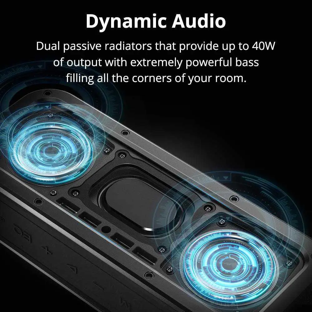 Tronsmart Force Bluetooth Speaker TWS Wireless Portable Speaker IPX7 Waterproof NFC Speakers 15H Playtime with Voice Assistant Tronsmart Force Bluetooth Speaker TWS Wireless Portable Speaker IPX7 Waterproof NFC Speakers 15H Playtime with Voice Assistant