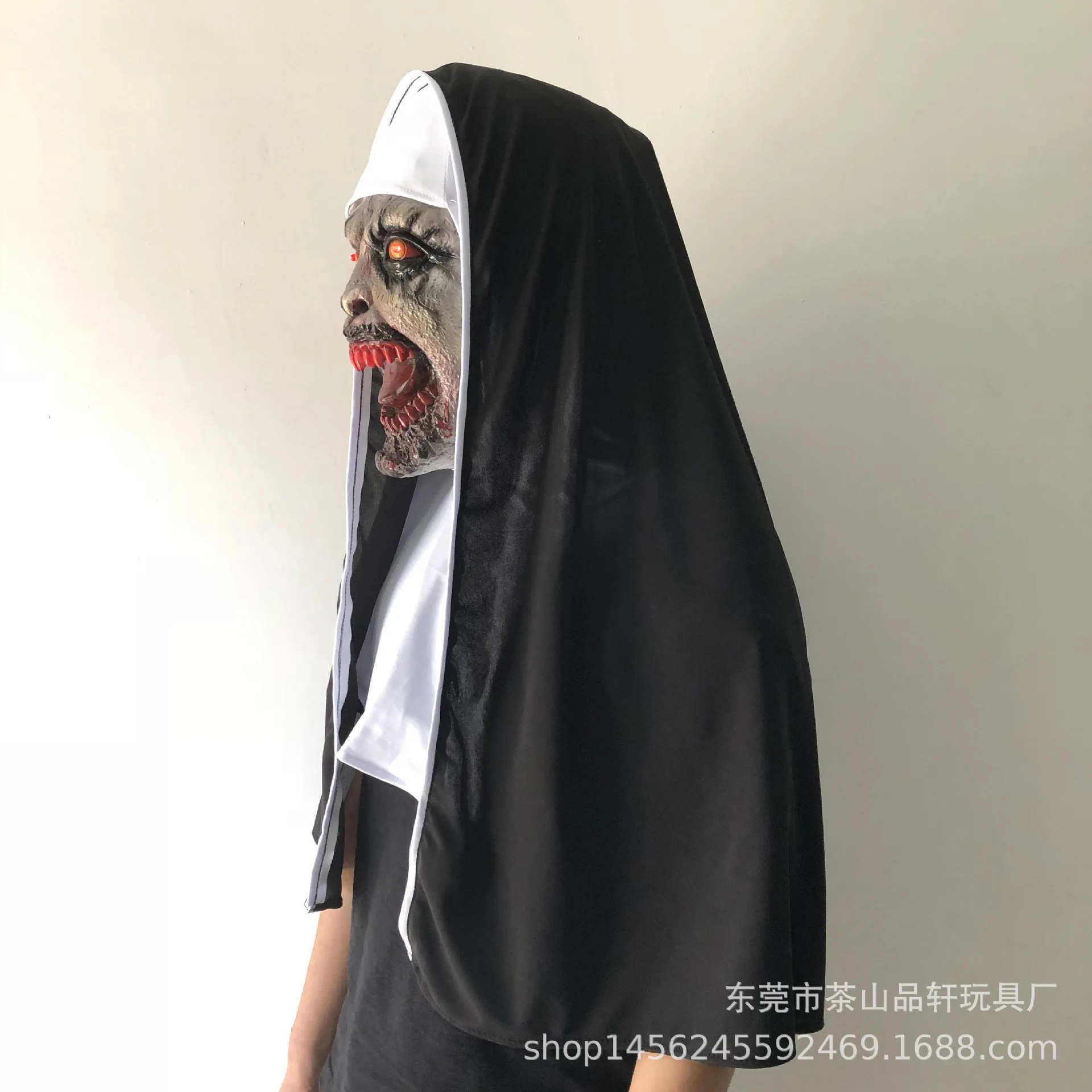 Маска для Хэллоуина nun led маска реквизит для дома с привидениями страшный Косплей террор