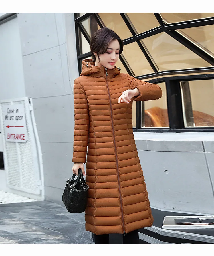 Cotton-padded Clothes Women's Mid-length Cotton-padded Jacket Autumn And Winter New Style Korean-style Large Size Slim Fit