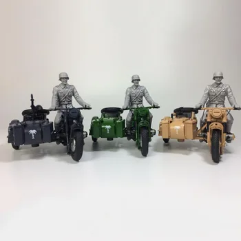 

1/24 Scale World War WWII 750 Alloy Motorcycle Car German Army BMM R75 Three-wheeled Tricycle Vehicle Model Toy Collection Show