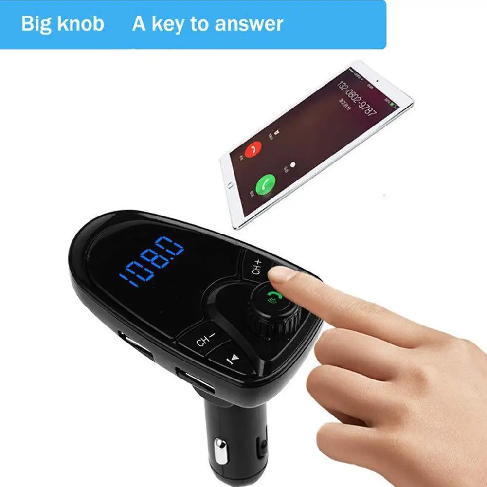 Bluetooth Беспроводной ЖК-дисплей Автомобильный MP3-плеер+ Handsfree car Kit+ FM передатчик+ Dual USB Зарядное устройство Мощность адаптер+ Автомобильный fm-модулятор TF U диск