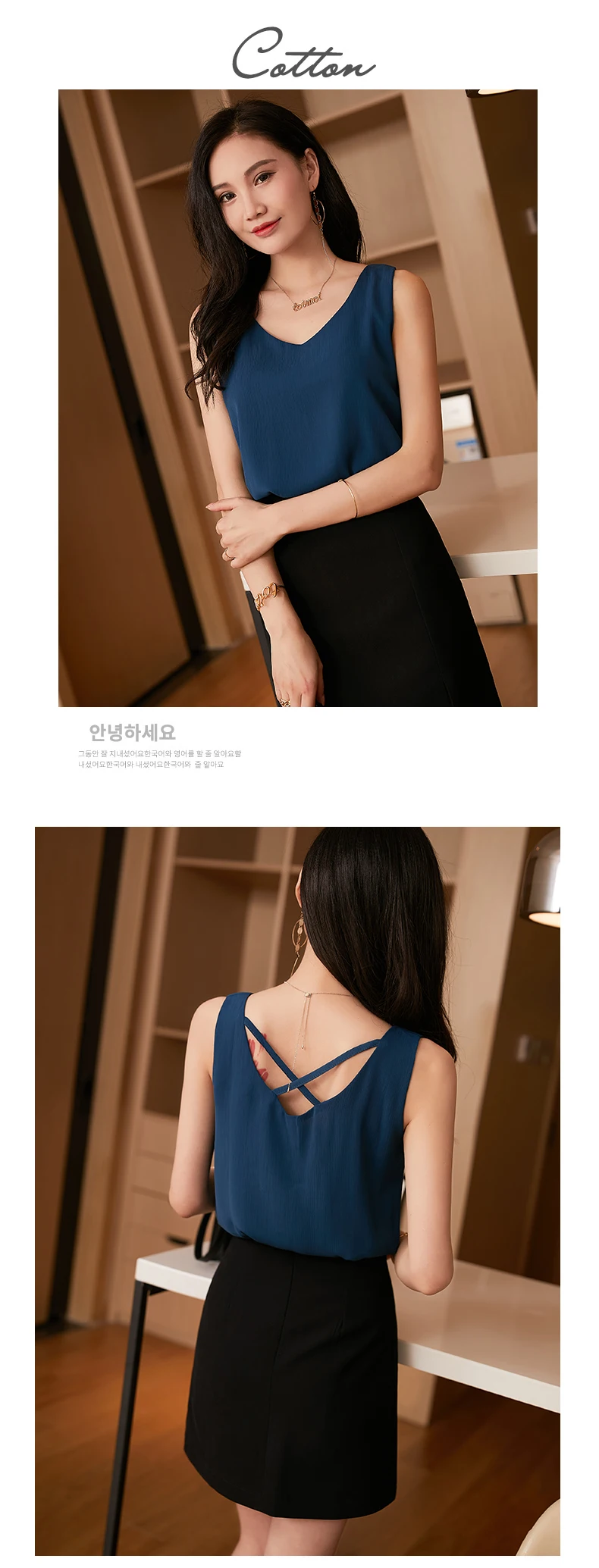 Korean Women Shirt Chiffon Tank Tops Female Sleeveless Shirts Tops Woman White Pullover Blouse 2022 Fashio Woman Basic Shirt