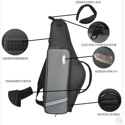 

Bai Lattice Saxophone Backpack Times the Bag Carrying Case Tenor Saxophone Soft Bag Shoulder Single Shoulder Backpack Portable B