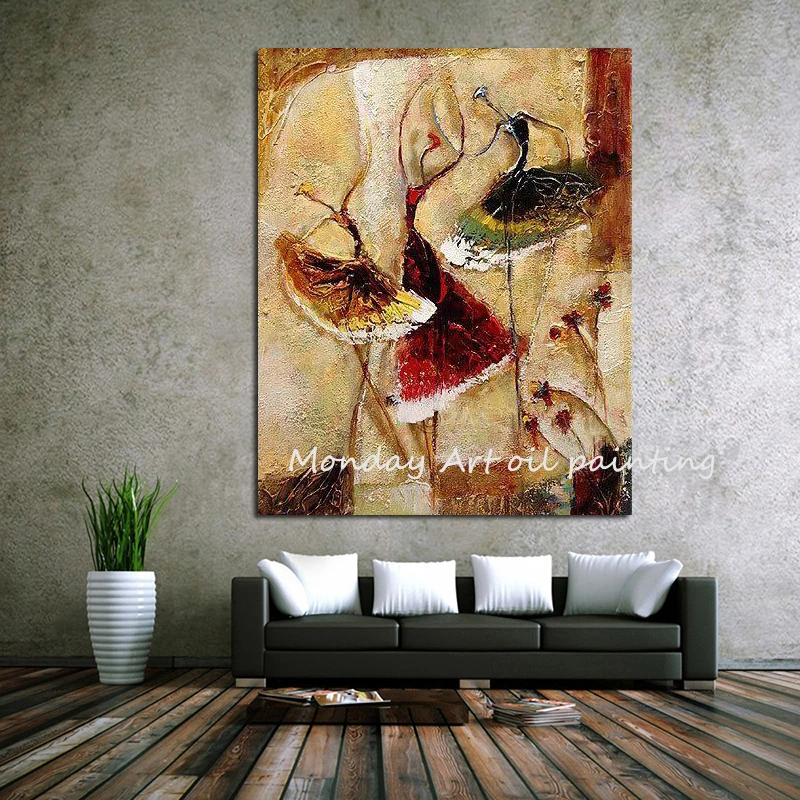 

wall Art picture Hand painted Ballet Dancer painting Modern art Wall Art Picture Home Decor Oil Painting On Canvas For Bedroom