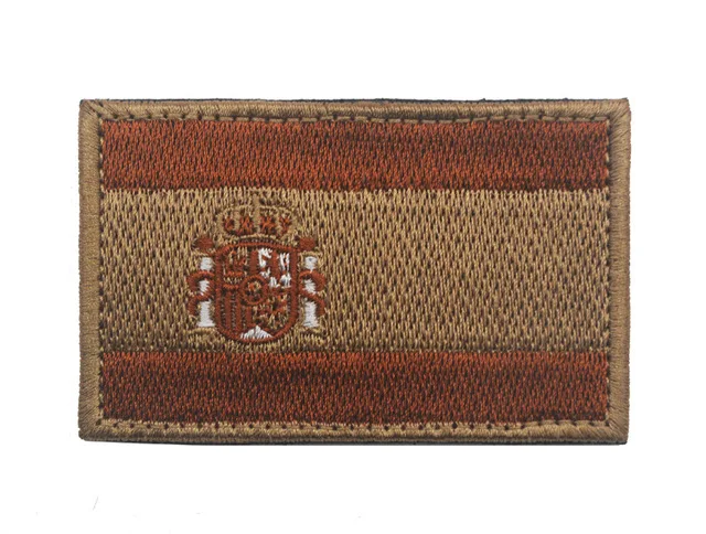 Spain Flag 3D patches for backpacks bags embroidery military patch applique Armband tactical Moral Badge Hook And Loop stickers  (9)