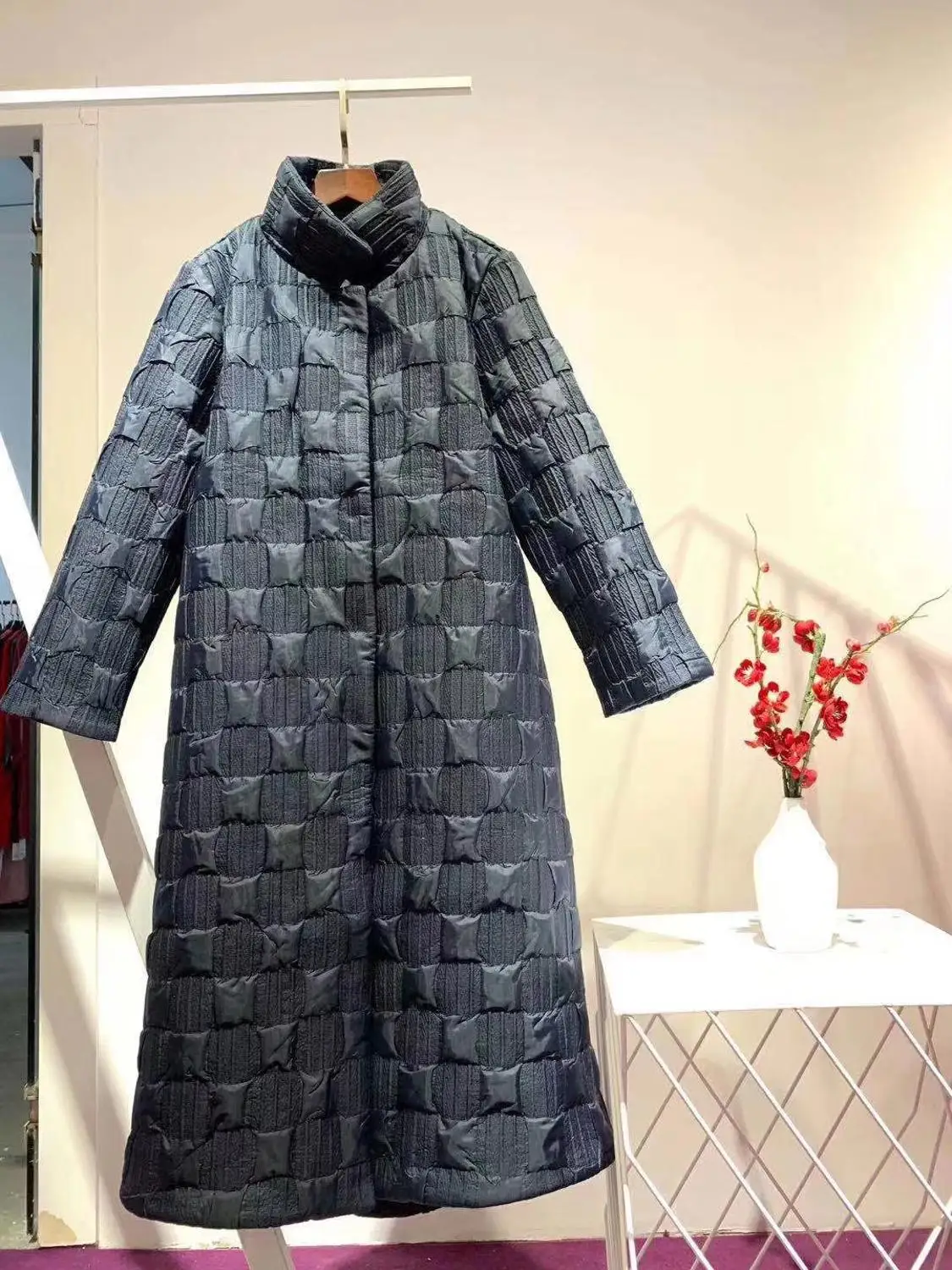 Темно-серый Горячая Miyake Мода складывающийся сплошной цвет китайский с воротником-стойкой с длинными рукавами покрытый свободный хлопок ветровка - Цвет: Темно-серый