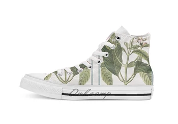 

Hortus Romanus Adathoda Zeylanensium breathable Casual High Top lace-up Canvas shoes sneakers Drop shipping