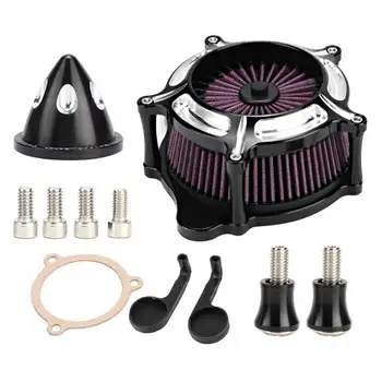 

Air Intake Filter Black Aluminum Motorcycle Modification Air Cleaner Intake Filter Fit for Flhx Air Cleaner Home
