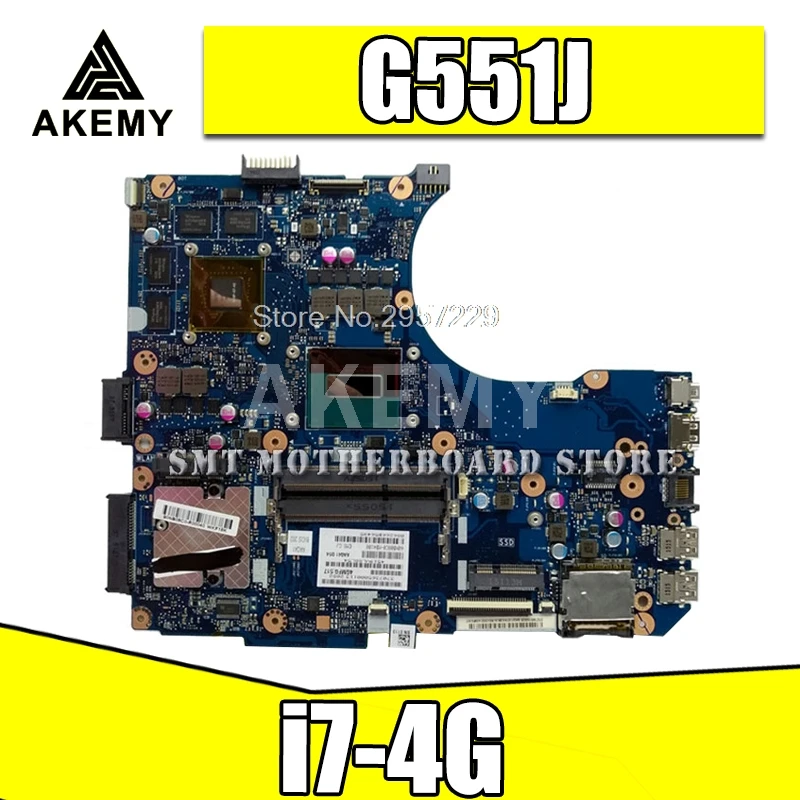 G551JX для For Asus G551J G551JW G551JM G551JK материнская плата с i7 GTX 950M / 4GB Материнская 100%